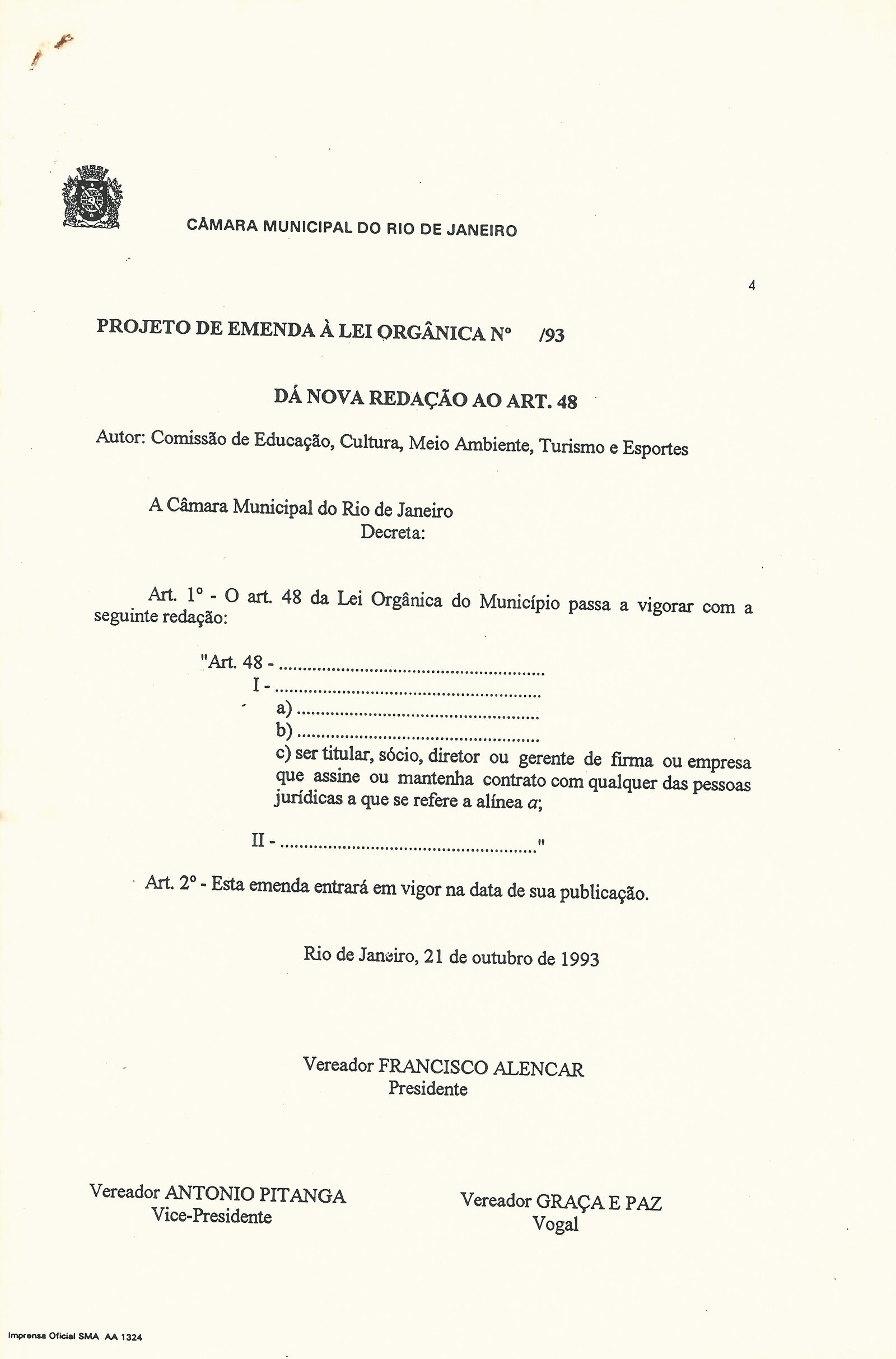 Projetos De Lei Acervo Augusto Boal 0406